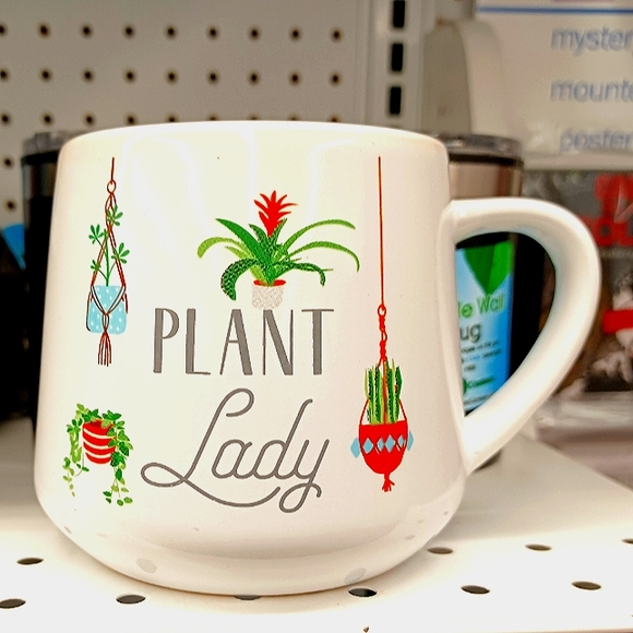 PLANT LADY Graphic Garden Coffee Mug Decor or Planter NWT - Picture 4 of 8